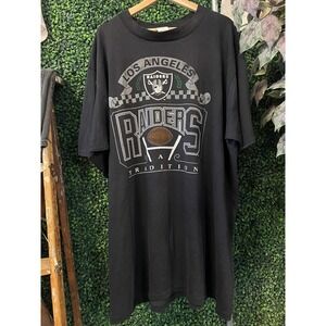 vtg 90s LOS ANGELES RAIDERS Sleeper Tshirt //nfl fan lounge wear cute comfy team